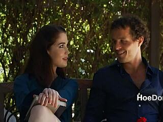 Outdoor hardcore fucking turns rough and romantic for cute evelyn claire