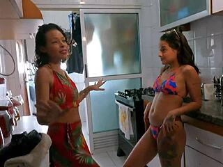 i feel so thrilled as my emo friend dumped her trash boy and we kissed then fucked publicly in building pool as latina lesbians