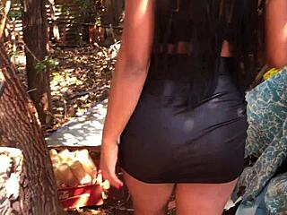 Brazilian Amateur Wife Taken to Woods for Intense Anal Fucking Session