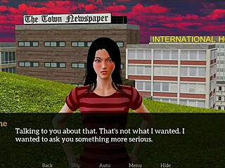 Amateur brunette with big ass and tits plays erotic game with redhead teen in homemade scene. Small tits get teased sensually.