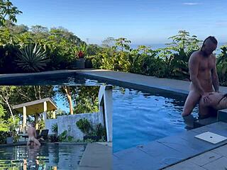 Intense Outdoor Anal And Blowjob Domination In Costa Rica Pool