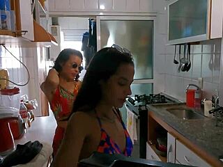 i feel so thrilled as my emo friend dumped her trash boy and we kissed then fucked publicly in building pool as latina lesbians