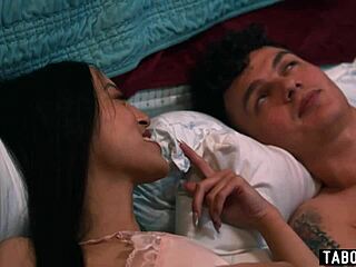 Asian Step Family Stays in Same Room During House Renovation Leading to Taboo Daddy Roleplay and Group Sex