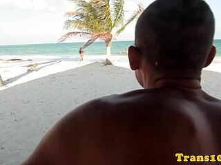 oh man, this bikini latina tranny gets facialized after anal assfucking and big cock riding with close up sucking and masturbation