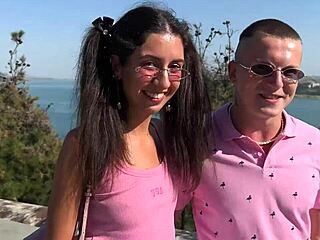 Stranger's Big Dick Fucks Ass And Pussy In Bi Threesome!