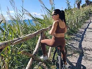 Horny Wife Sucks Big Cock And Fucks Hard On Seashore With Tits Bouncing