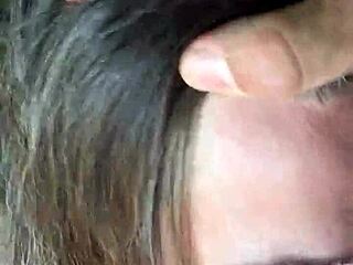 French Maid Housewife Bound in Handcuffs for Outdoor Spanking and Piss Humiliation