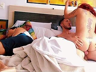 ay, mi hermanastro's pounding my stepsister's ass right next to me... what a slutty latina making me a cuckold!