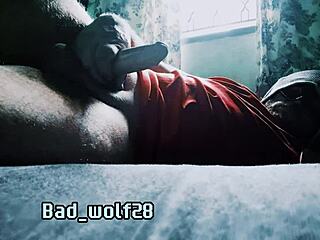 Bad Wolf28 Strokes His Penis In Provocative Handjob Massage Session