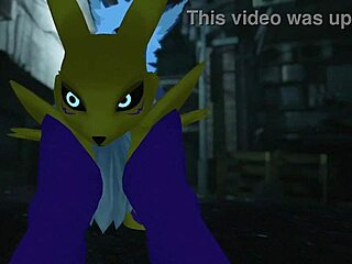 Renamon gets absolutely railed in this furry outdoor public adventure!