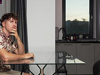 boyfriend faces threesome with another man using tantaly sex doll