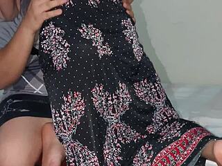 Chubby Latina teen gets creampie in hairy pussy from small cock neighbor