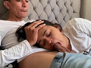 perverted stepdad shoves cock in my mouth until he cums