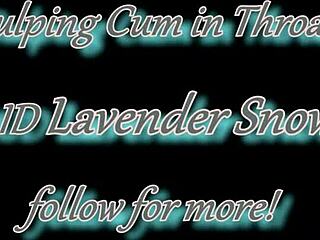 gorgeous goddess strips bare for extreme deepthroat with close up swallow throatpie action