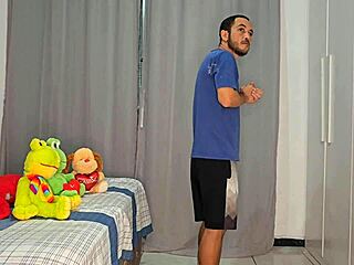 He wanted to see his new stepdaughter naked so he hid behind the bedroom curtain.