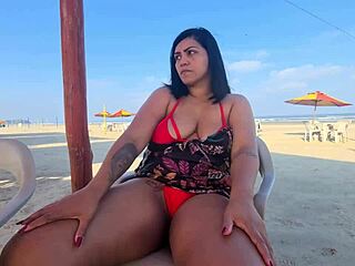 African Amateurs Fingering Big Pussy On Beach With Outdoor Public Fetish In Latina Style