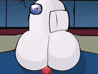 Among Us game features two female crewmates with big butts getting caught by the impostor