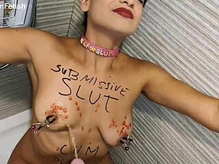 Ana spears submissive girl bdsm golden shower bodywritting