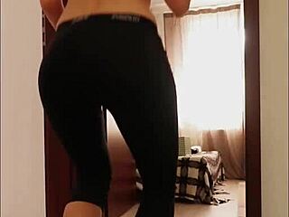 he fucks me during yoga hour with creampie in home isolation