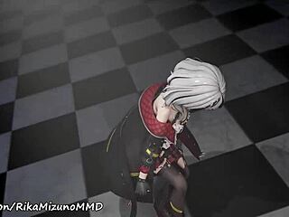 Violet Sky Sexy Dance - Chloe Sakamata Anime Girl 3D Virtual Youtuber MMD-R18 HMV Music