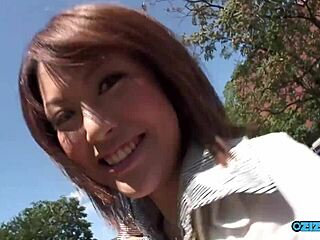 Asian girl blowjob from park meetup