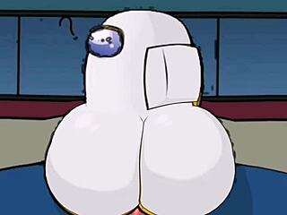 Among Us game features two female crewmates with big butts getting caught by the impostor