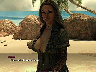 Busty latina milf pissing nude on beach in step sisterly lust 39