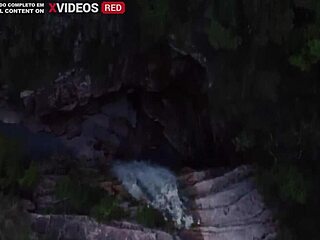 Suggestive Public Sex In Waterfall With Muscular Brazilian Couple Facial