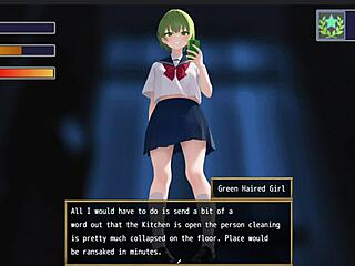 Femuzero green haired girl performs detailed facesitting domination