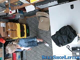Naughty Shoplifter Blonde Teen Caught And Cummed