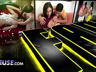 Home wreckers Selina and Lucy dominate with deepthroat blowjob rimjob and outdoor anal fucking on Nicky's big cock