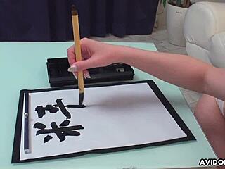 Japanese babe Renka Shimizu is sucking that dick in uncensored lingerie action