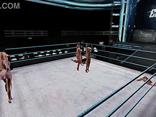 In this virtual pro wrestling event, participants compete in a bikini contest with athletic moves.