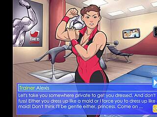 Your New Life as Trainer Alexis in Crossdressing Femdom Game with Strapon Sex and Girl Fucks Guy Action