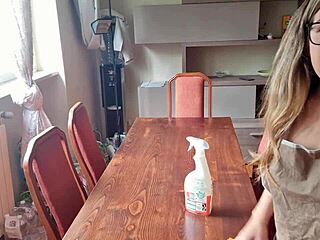 I cleaned the neighbors table and took off my panties, do you think hell like it?