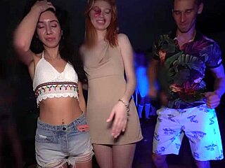 Rough sex at home party leads to deep creampie inside tight pussy in bedroom blowjob and doggystyle.