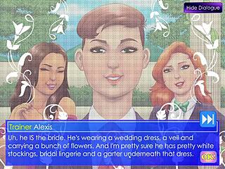 Your New Life as Trainer Alexis in Crossdressing Femdom Game with Strapon Sex and Girl Fucks Guy Action