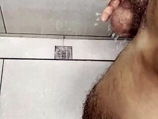 Feeling so aroused and beautiful as a skinny Latina masturbating solo in the gym bathroom screaming with pleasure