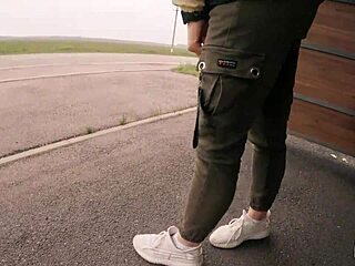 Risky Public Blowjob On Bus Station With Brunette Teen Sucking Huge Cock And Swallowing Cum