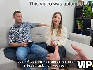 vip4k shy and curvy babe amalia davis gets wild with her neighbour, taking his big cock in close up pov.