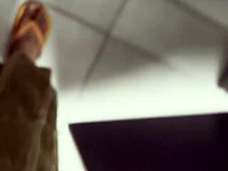 Feeling so aroused and beautiful as a skinny Latina masturbating solo in the gym bathroom screaming with pleasure