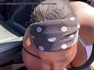 Ebony BBW Thot Goes Crazy Sucking Fat Black Cock Outdoors. Public Blowjob Turns into Hilarious Mad Reaction