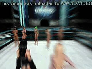 In this virtual pro wrestling event, participants compete in a bikini contest with athletic moves.