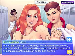 Your New Life as Trainer Alexis in Crossdressing Femdom Game with Strapon Sex and Girl Fucks Guy Action