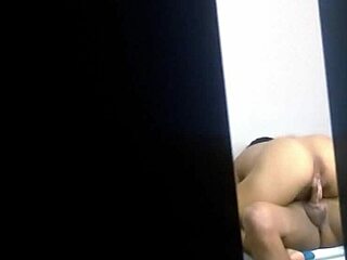 cuckold watches us fucking from outside the room and zooms in to see his wife's big ass riding another cock. it's rough interracial action with creampie in homemade latina swingers scene.