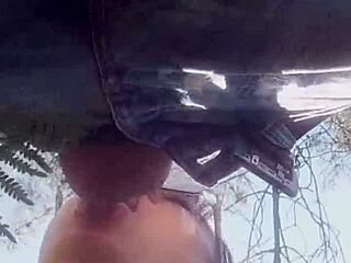 Real Behind The Scenes Outdoor Deepthroat Blowjob With Horny Young Amateur And Monster Cock