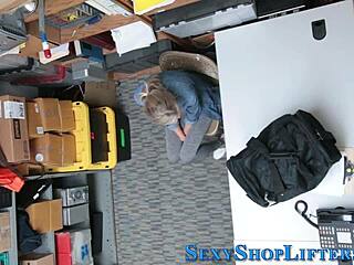 Naughty Shoplifter Blonde Teen Caught And Cummed
