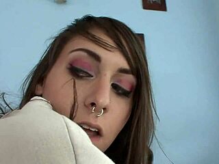 Tatted And Pierced Brunette Takes Big Cock For Deep Anal Creampie