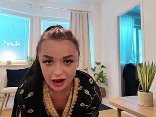 arab bitch wife takes big black cock in homemade interracial cuckold fuck. she moans as he licks and pounds her slutty pussy.