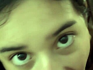 busty skinny brazilian teen does pov blowjob